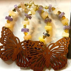 Sunstone & Amethyst butterflies
